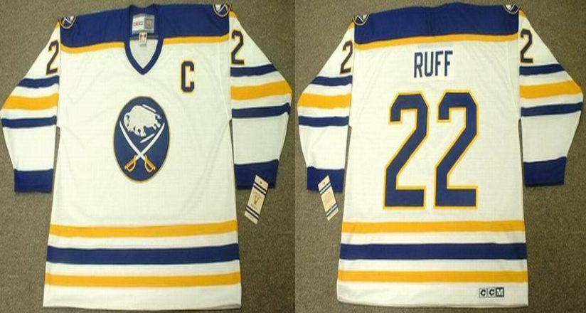 2019 Men Buffalo Sabres #22 Ruff white CCM NHL jerseys